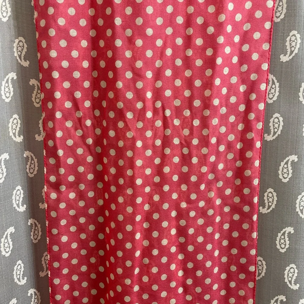 Kate Spade Pink Polka Dot Wool Scarf